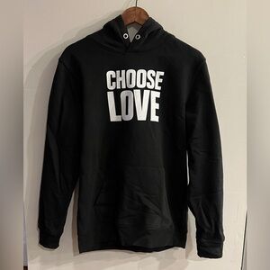 KATHARINE HAMNETT for CHOOSE LOVE Men’s Black Pullover Hoodie Size S